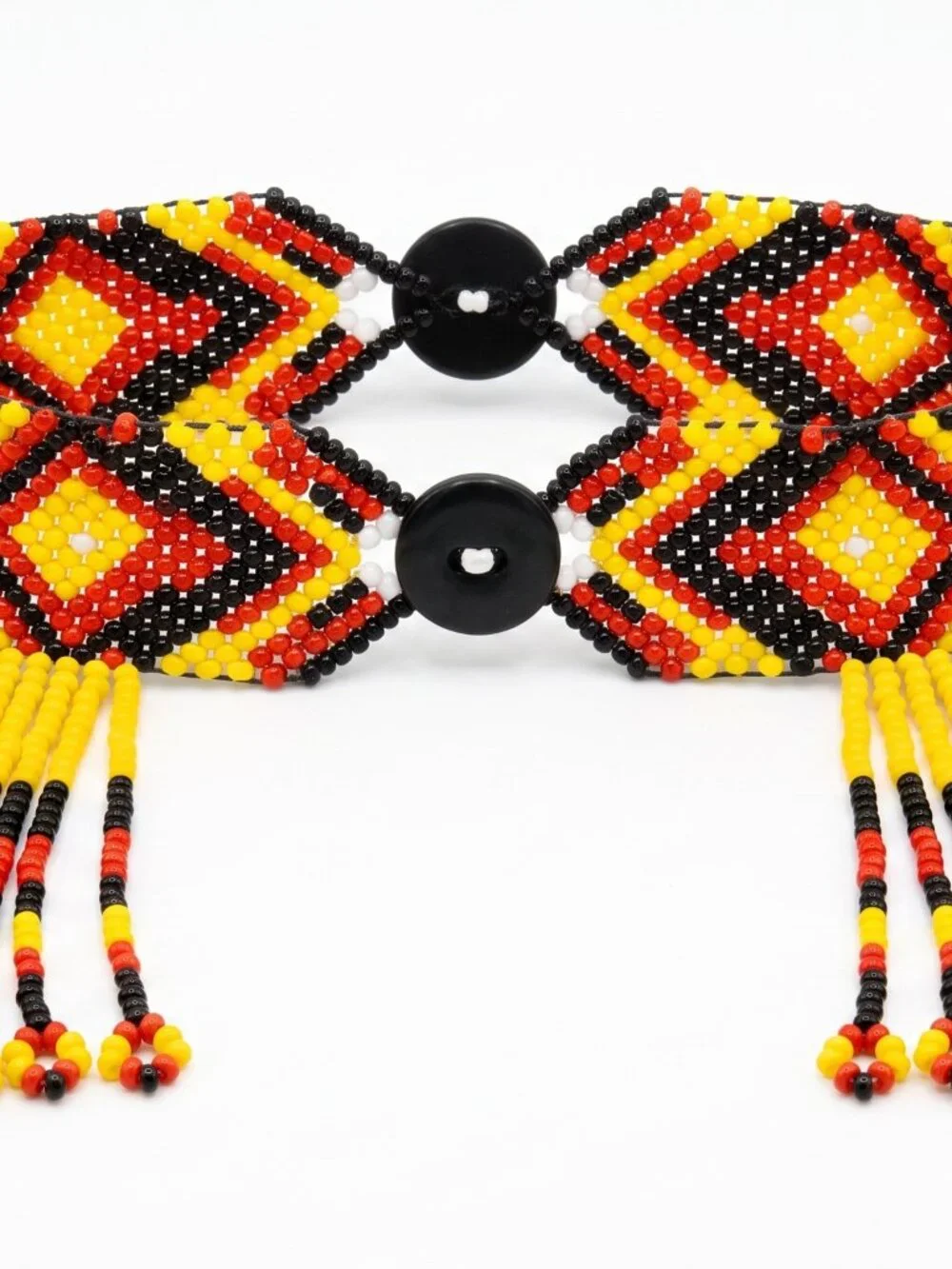 Handmade Filipino choker with fringe and beads